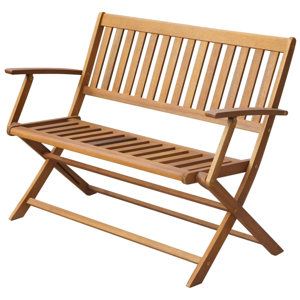 Patio Swing Bench Solid Acacia Wood Brown 42651