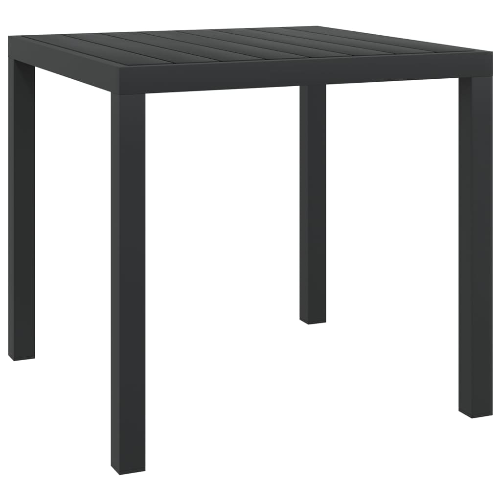 Patio Table Aluminium And Wpc Black 42790