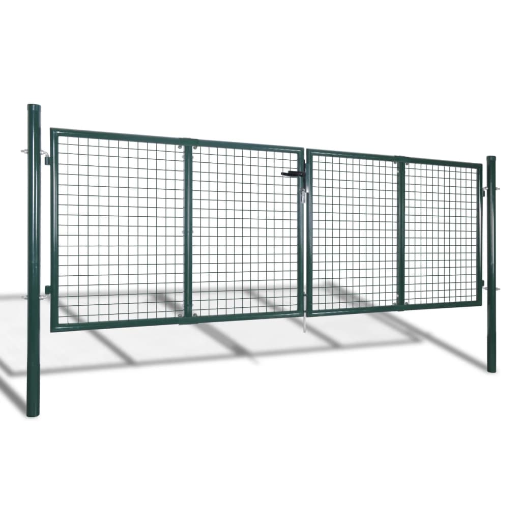 Fence Gate Steel Green 42980