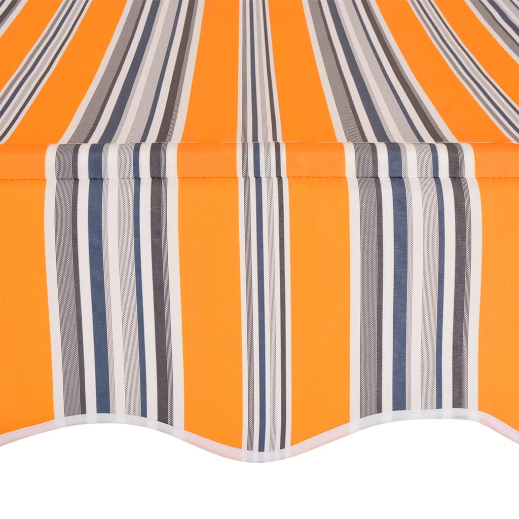 Manual Retractable Awning And Blue Stripes Yellow 43230