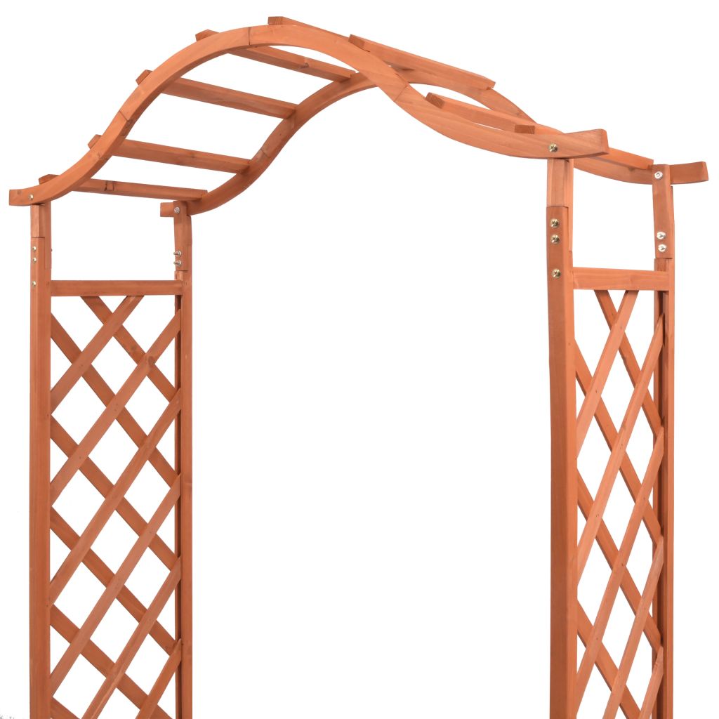 Trellis Rose Arch With Planters Brown 43371