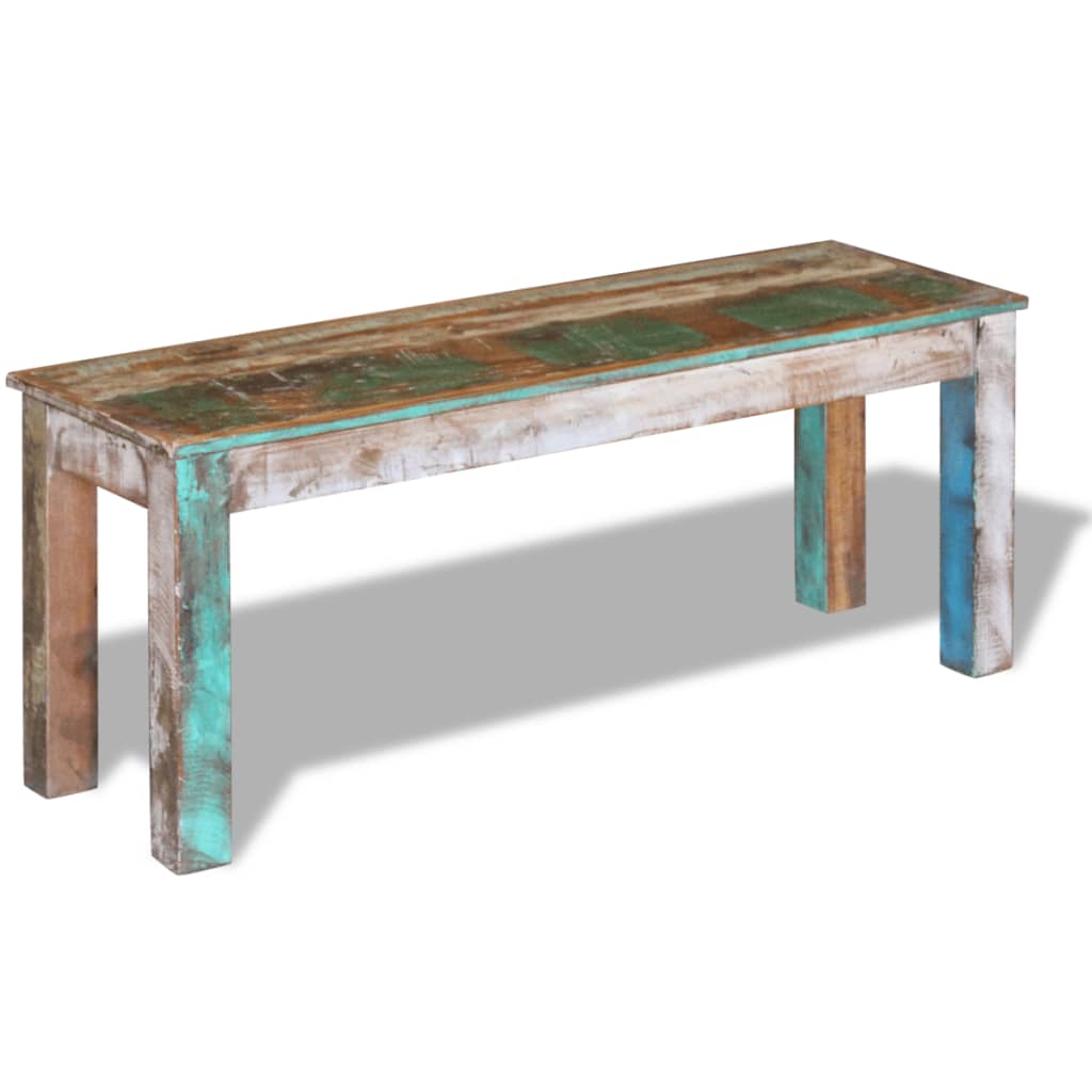 Bench Solid Reclaimed Wood Multicolour 243454