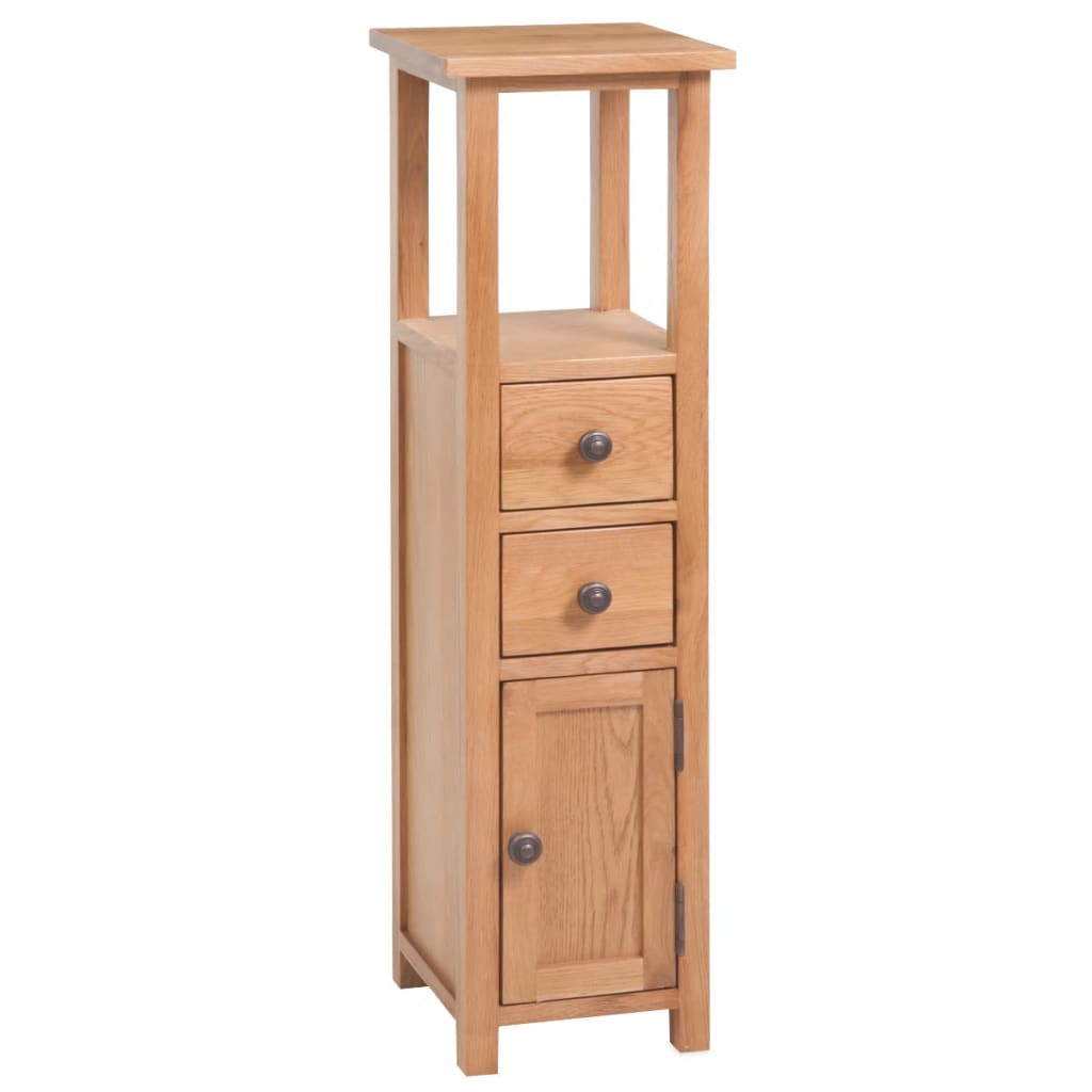 Corner Cabinet Solid Oak Wood Brown 243931