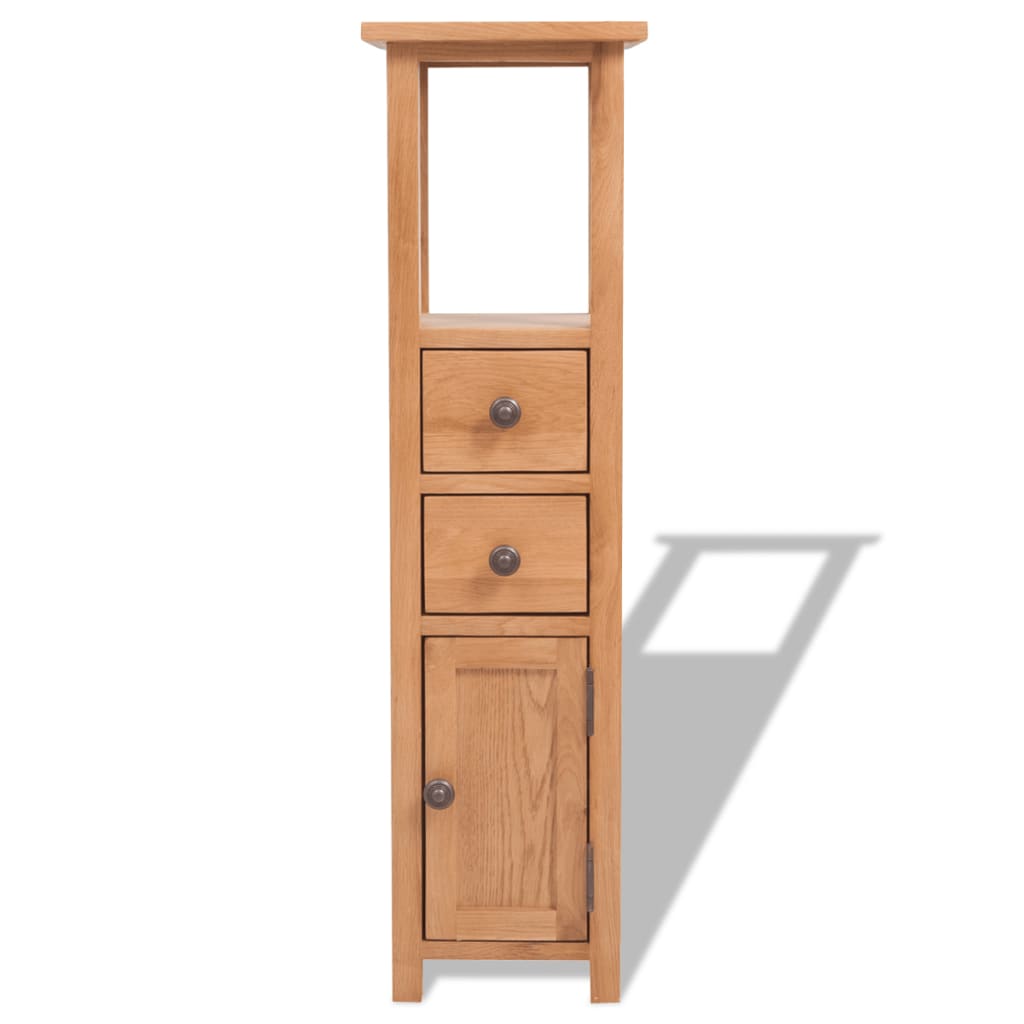 Corner Cabinet Solid Oak Wood Brown 243931