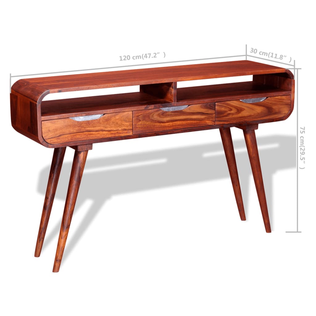 Console Solid Sheesham Wood Brown 243951