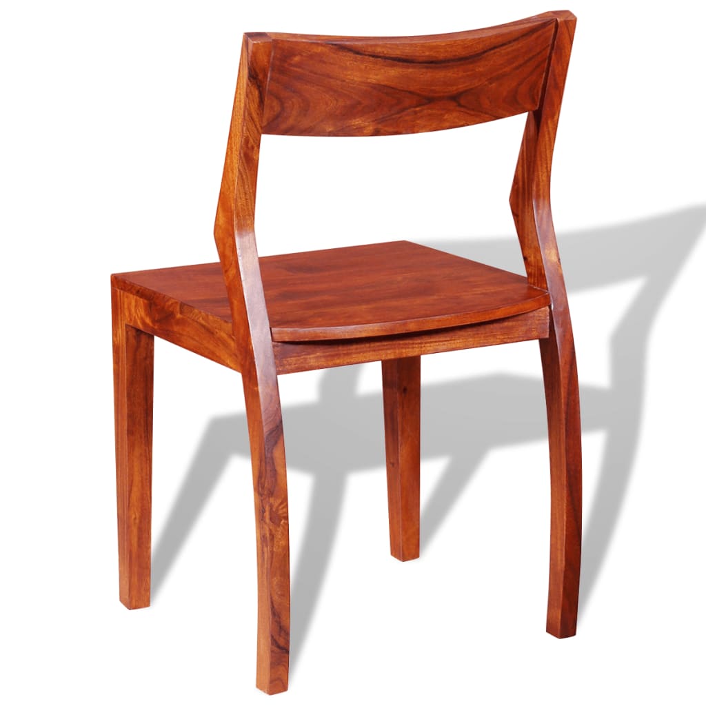 Dining Chairs Solid Acacia Wood Sheesham Brown 243956