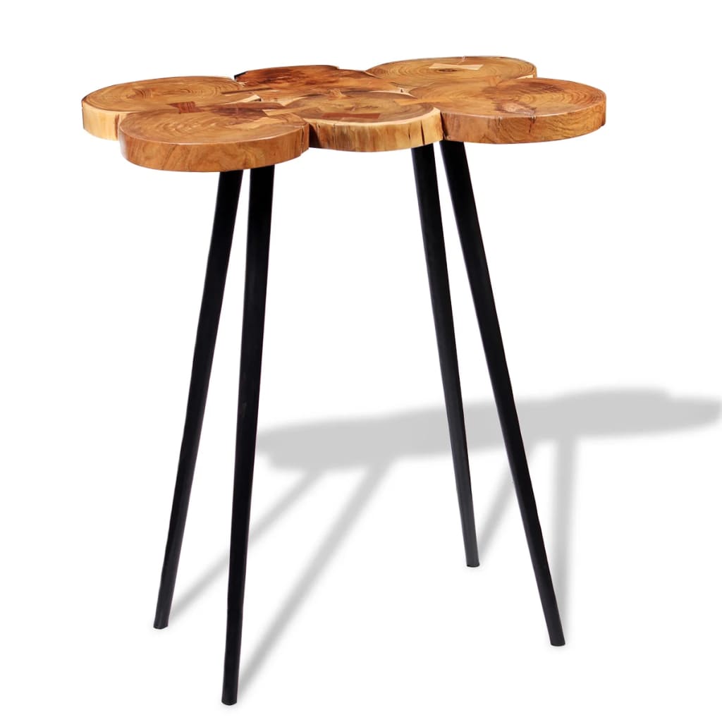 Log Bar Table Solid Acacia Wood Brown 243958