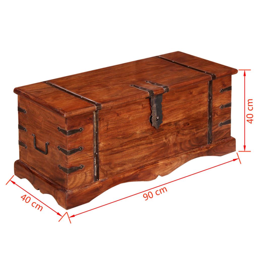 Storage Chest Solid Wood Brown 244049