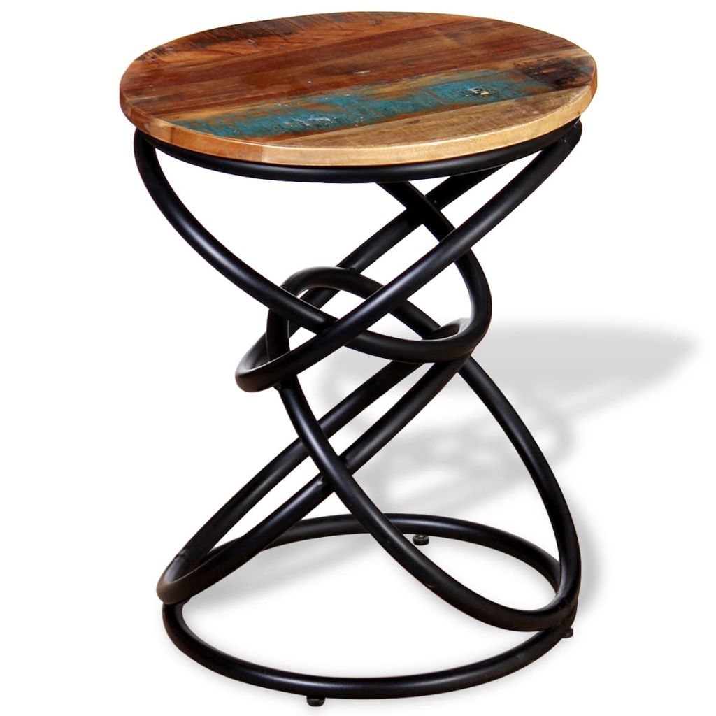 End Table Solid Reclaimed Wood Brown 244231