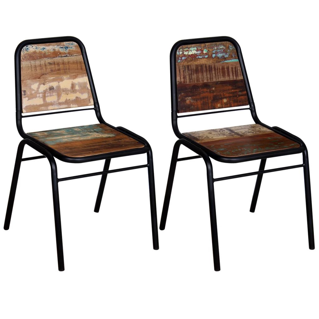 Dining Chairs Solid Reclaimed Wood Brown 244246