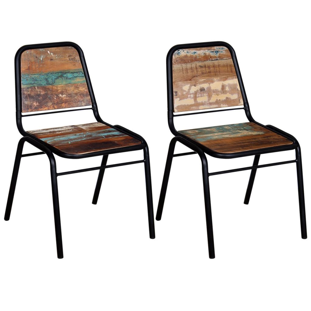 Dining Chairs Solid Reclaimed Wood Brown 244246