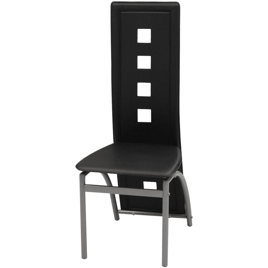 Dining Chairs Faux Leather Black 244292