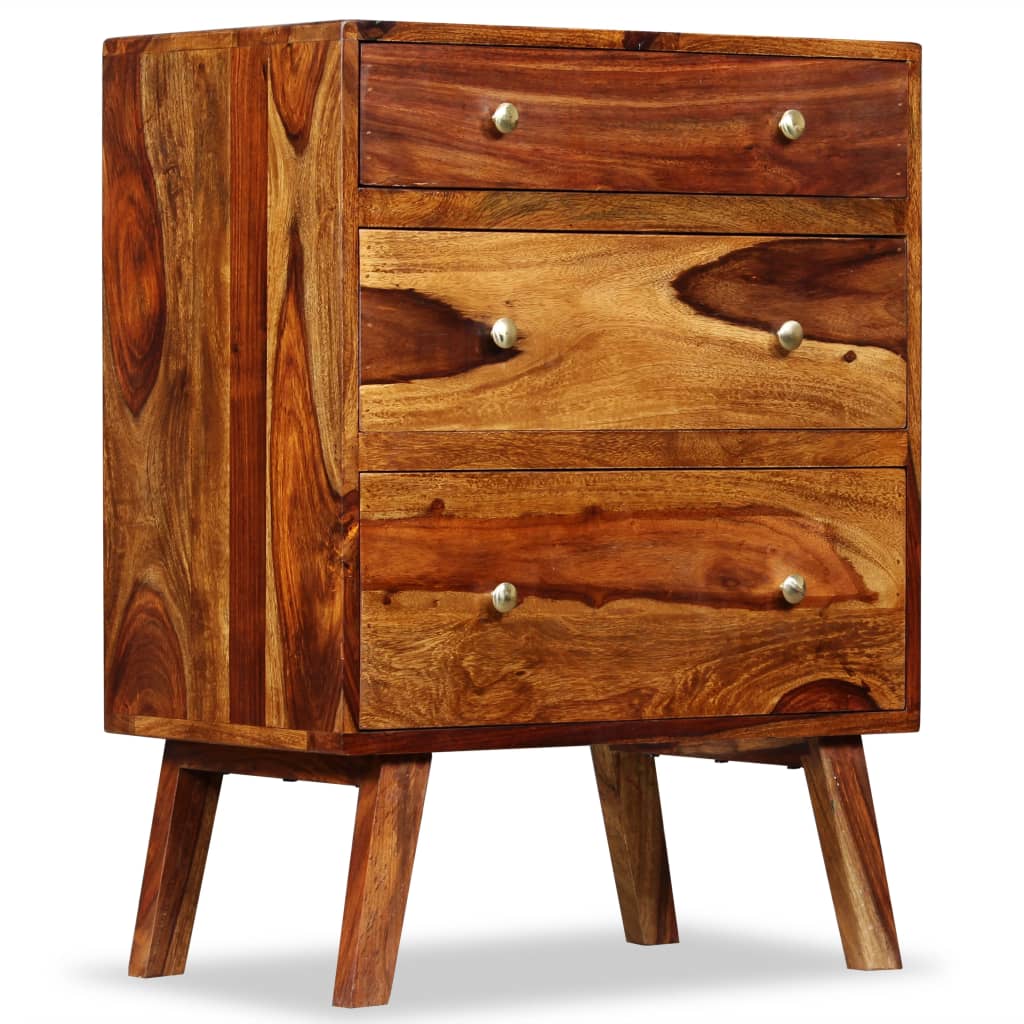 Side Cabinet Solid Sheesham Wood Brown 244358