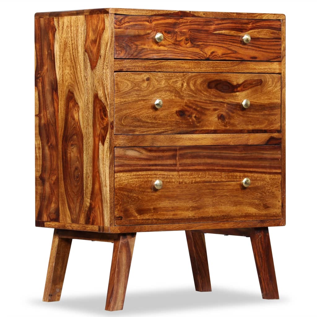 Side Cabinet Solid Sheesham Wood Brown 244358