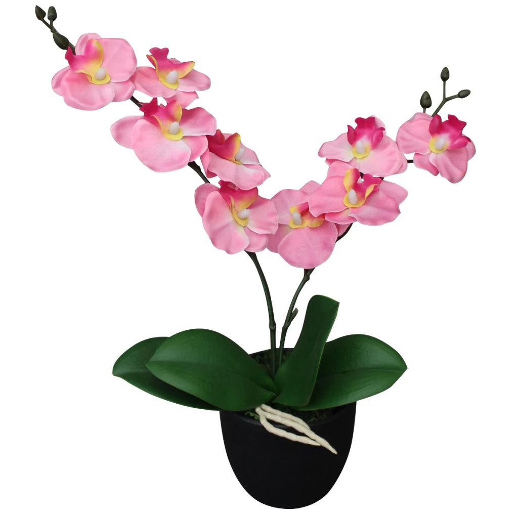 Artificial Orchid Plant With Pot Pink 244422