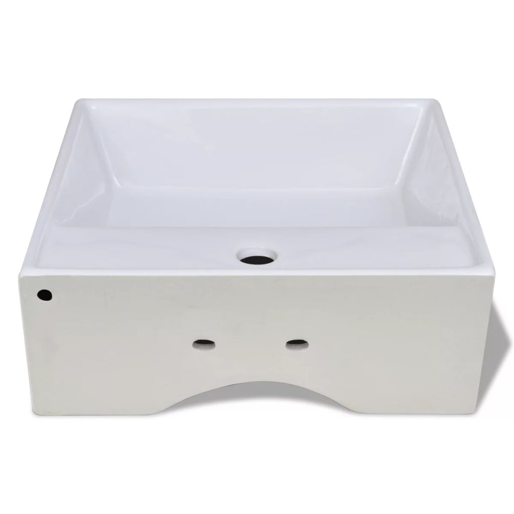 Luxury Ceramic Basin Oval Shaped White 142620
