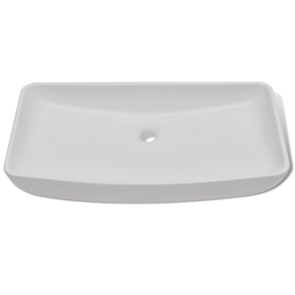 Luxury Ceramic Basin Rectangular White 142631