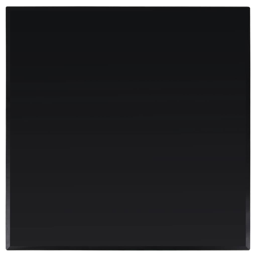 Table Top Tempered Glass Square Black 244620