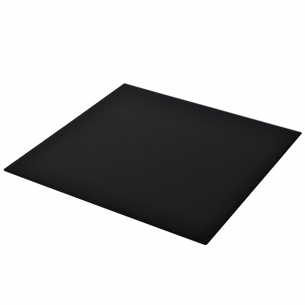 Table Top Tempered Glass Square Black 244620