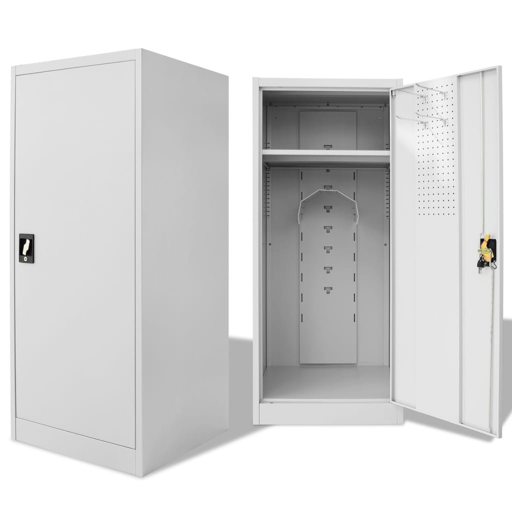 Locker Cabinet With Compartments Grey 244473