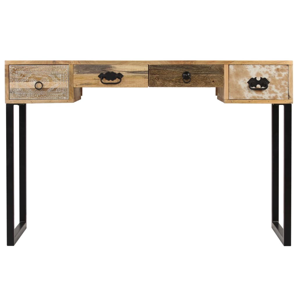 Pedestal Desk Solid Reclaimed Wood Multicolour 244846