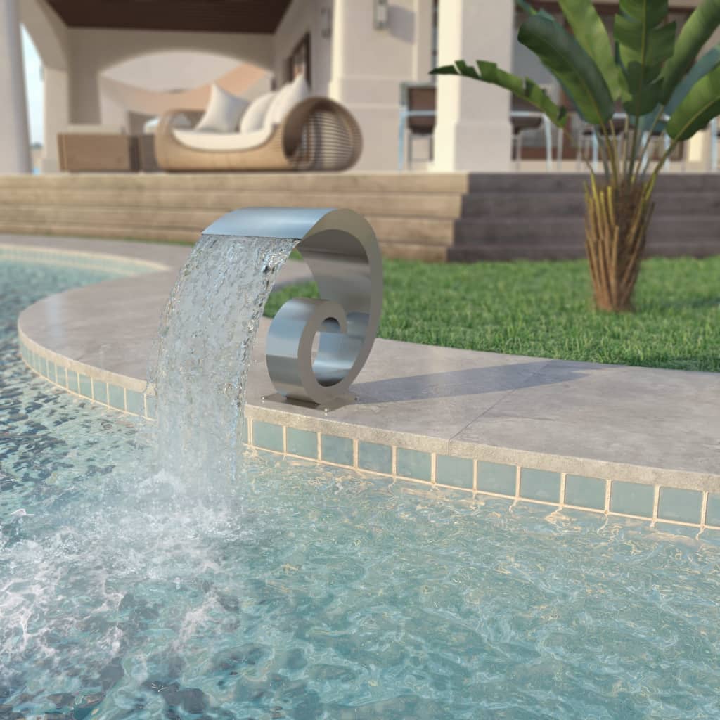 Pool Fountain Stainless Steel Silver 43691