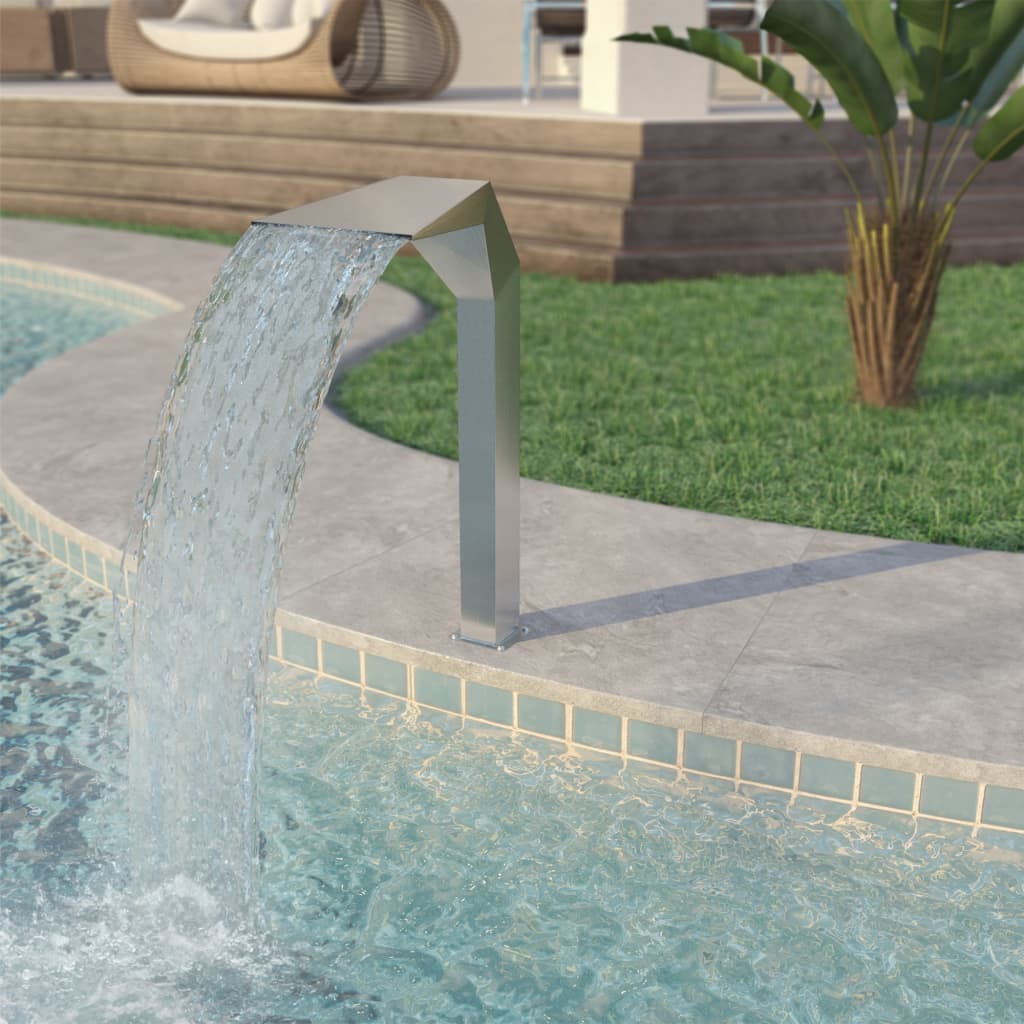 Pool Fountain Stainless Steel Silver 43691