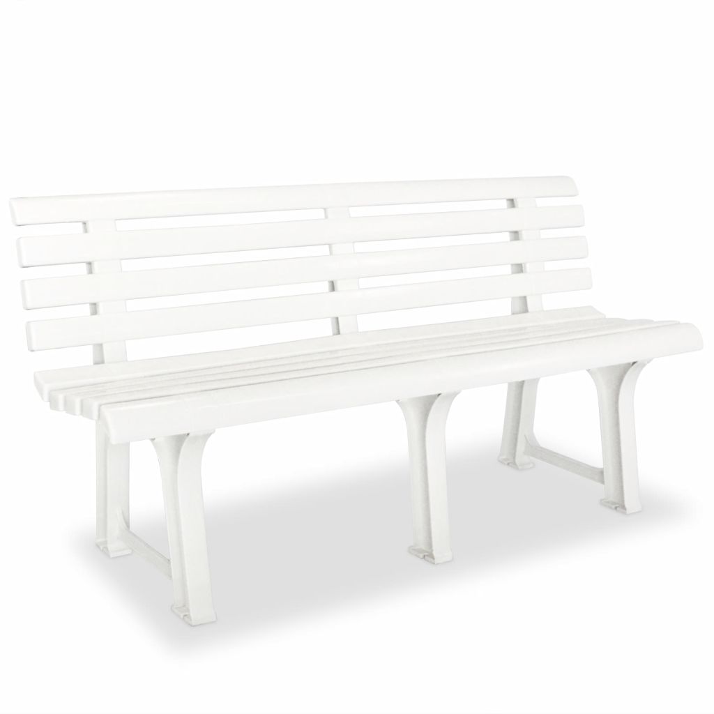 Patio Bench Plastic White 43583
