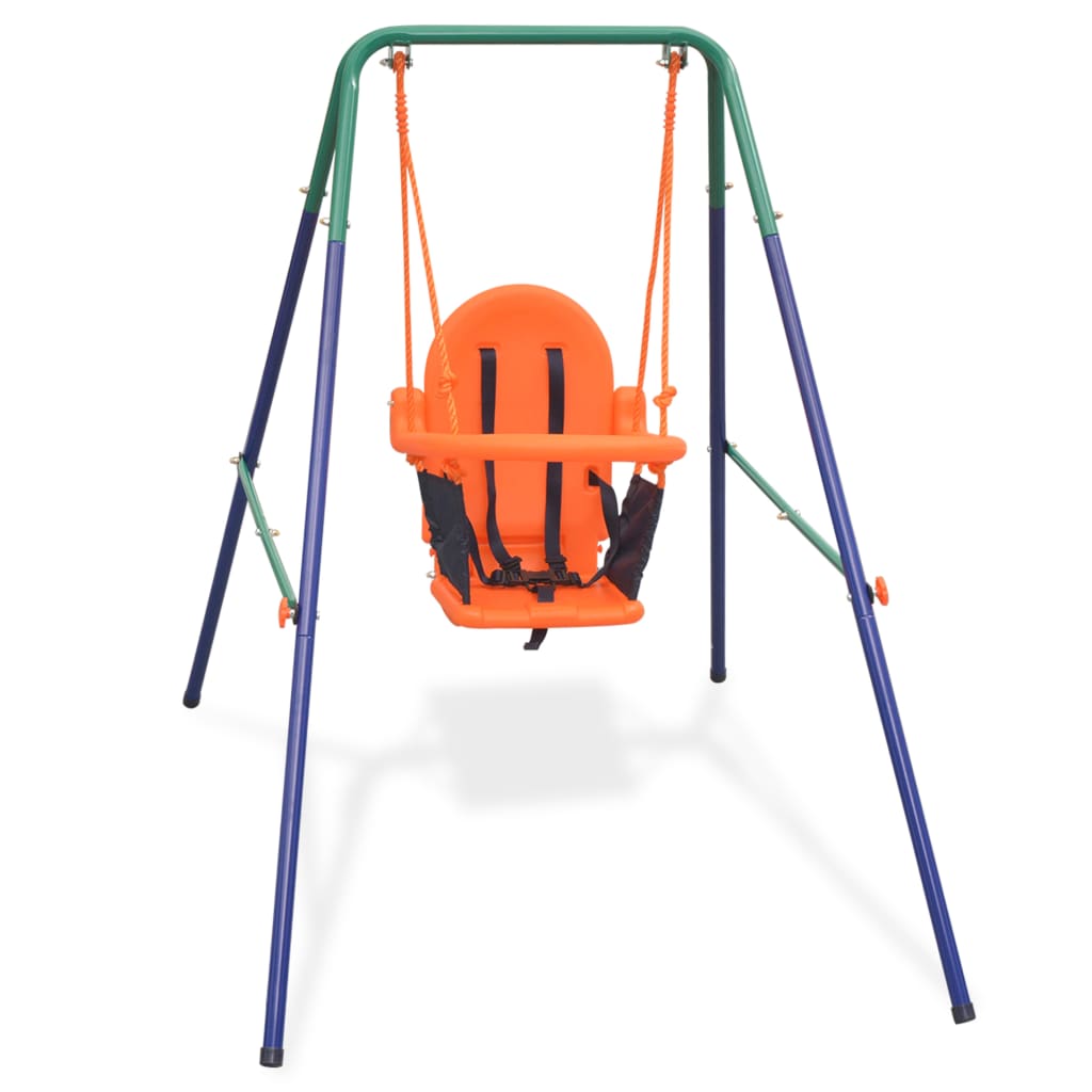 Toddler Swing Set With Safety Harness Orange 91360