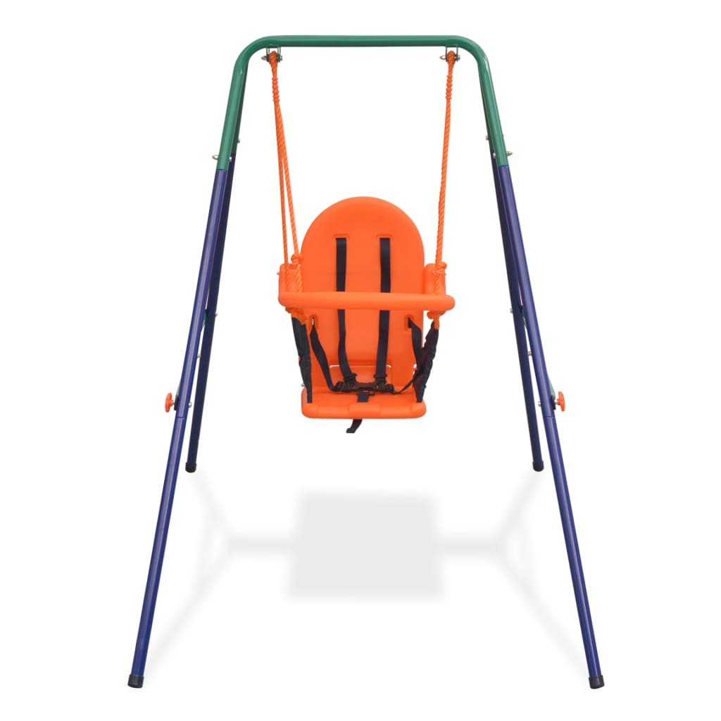Toddler Swing Set With Safety Harness Orange 91360