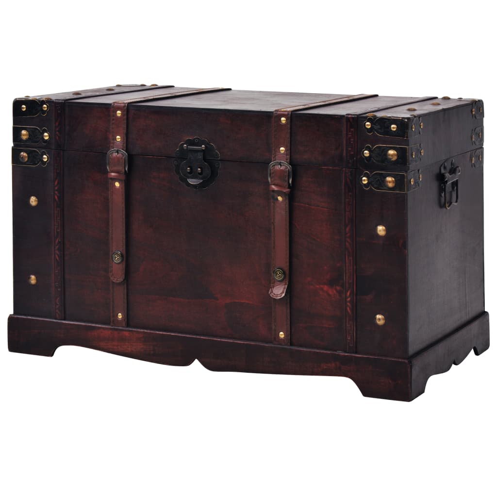 Vintage Treasure Chest Wood Brown 245478