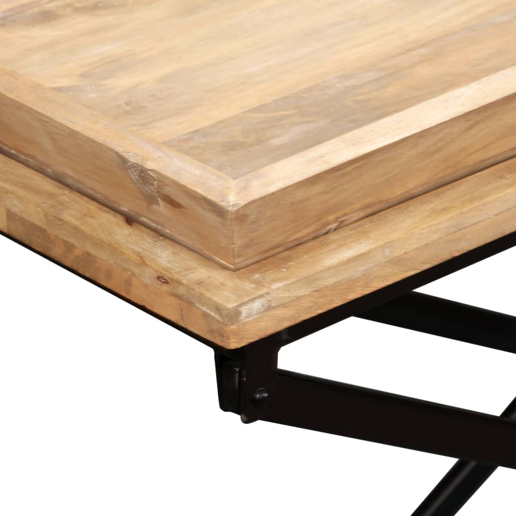Coffee Table Solid Mango Wood Brown 244898