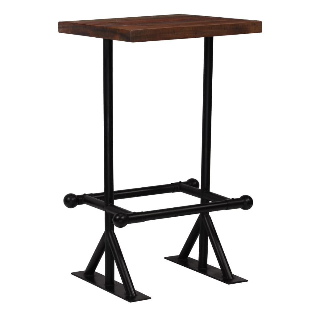 Bar Table Solid Reclaimed Wood Dark Brown 245382