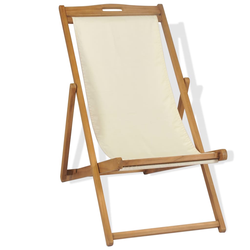 Folding Directors Chair Solid Teak Wood Brown 43801