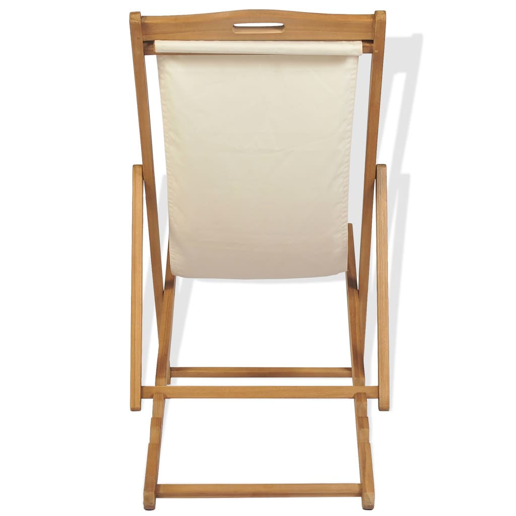 Folding Directors Chair Solid Teak Wood Brown 43801