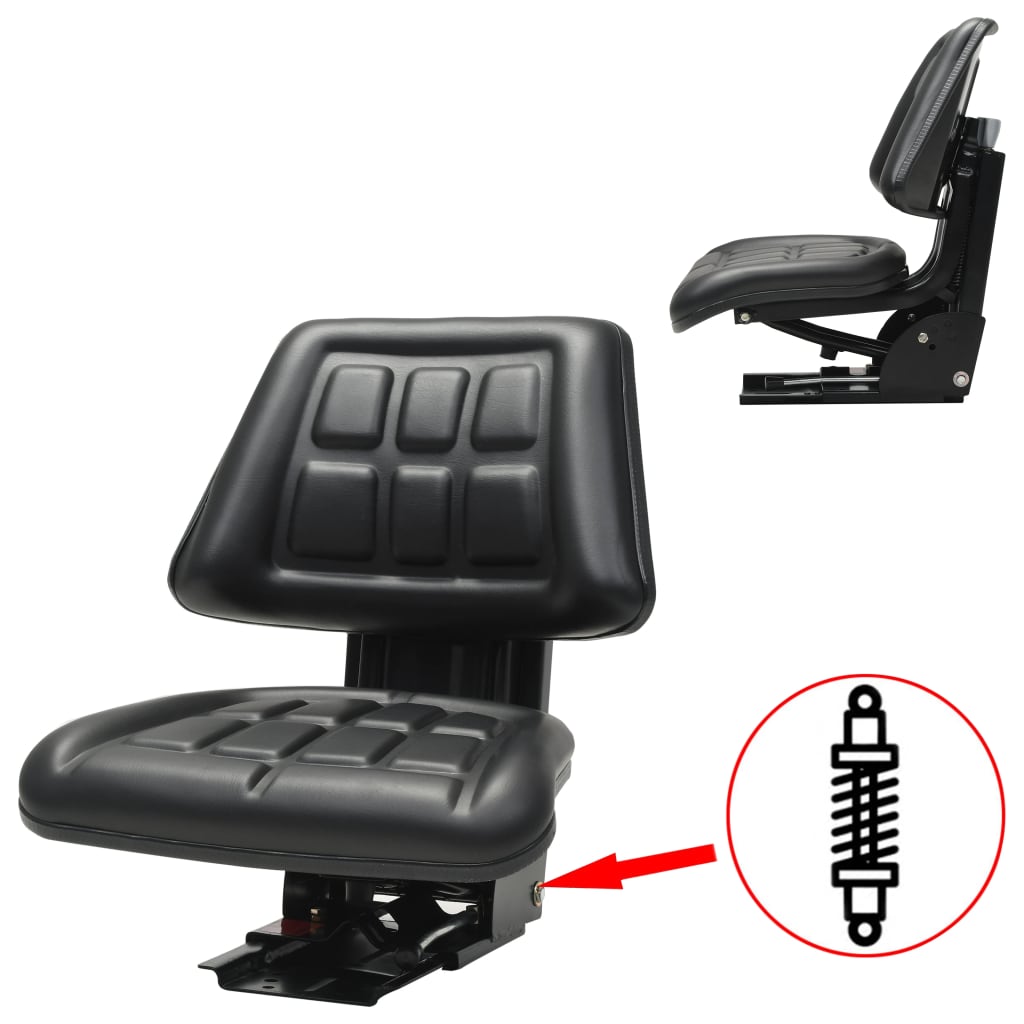 Tractor Seat With Suspension Black 142316