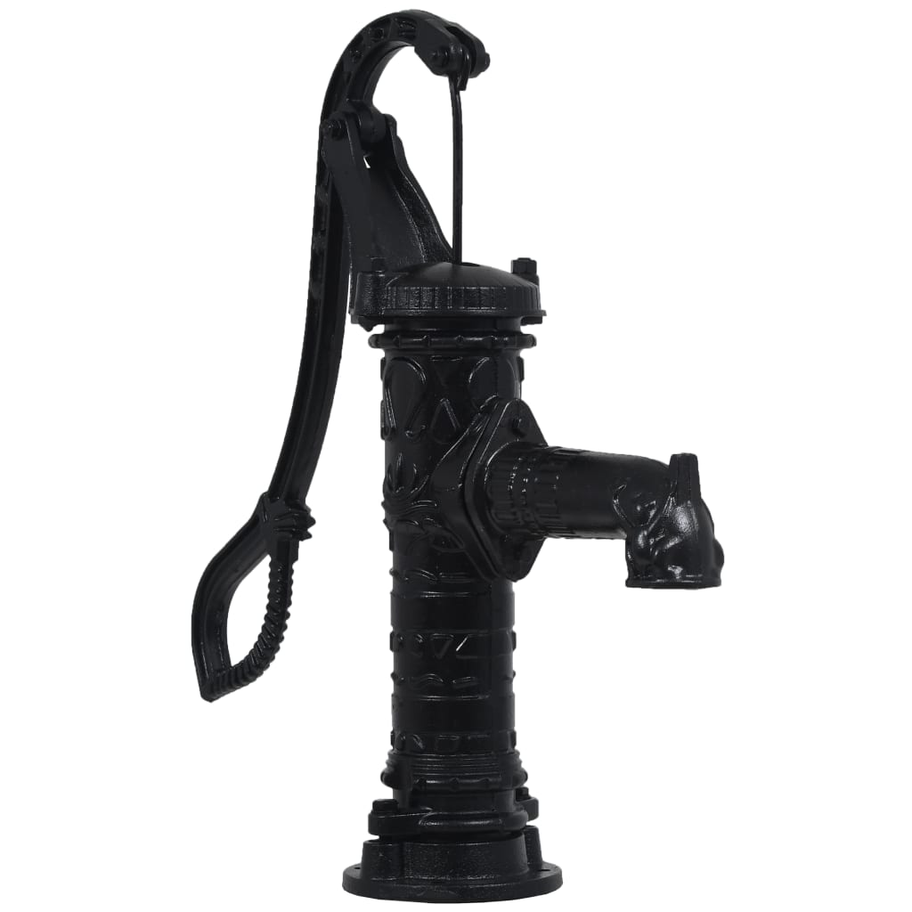 Garden Hand Water Pump Cast Iron Black 43867