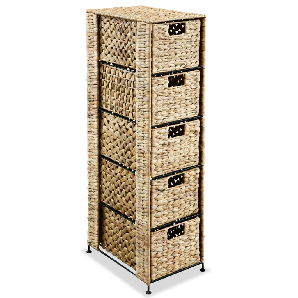 Storage Unit With Baskets Water Hyacinth Brown 245492