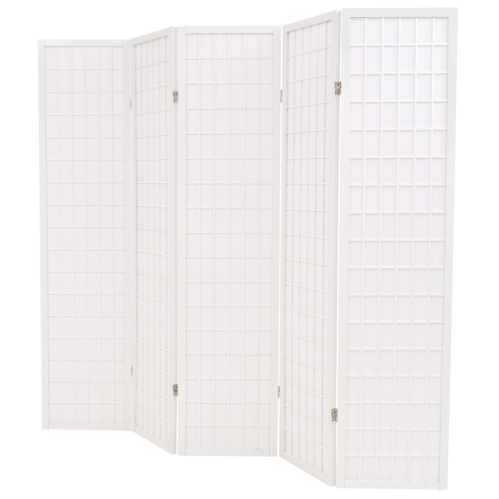 Folding Panel Room Divider Japanese Style Black 245900