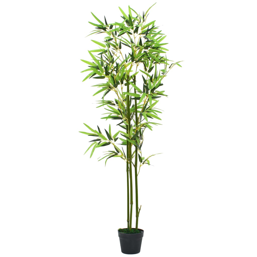 Artificial Bamboo Plant With Pot Green 245942