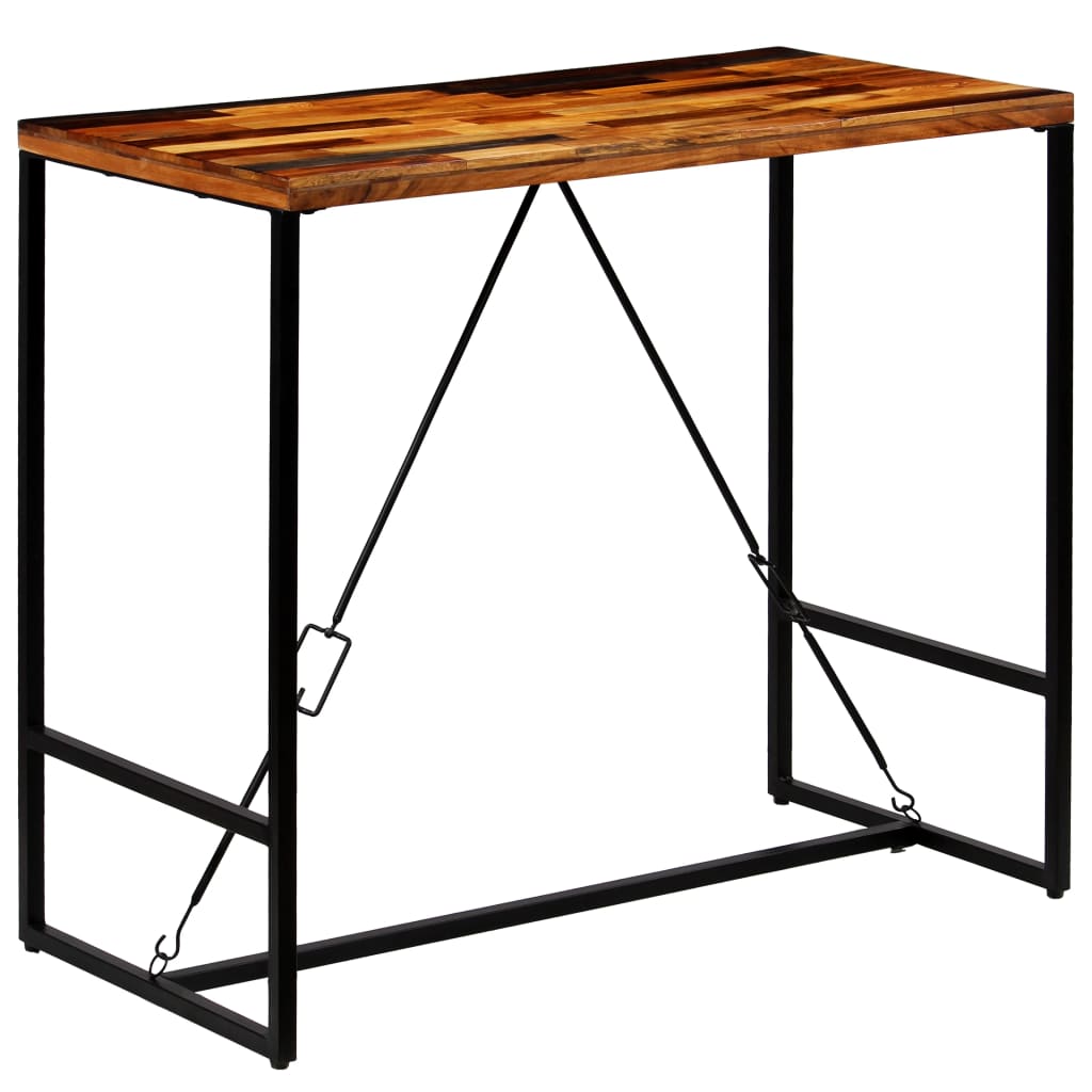 Bar Table Solid Reclaimed Wood Brown 246288