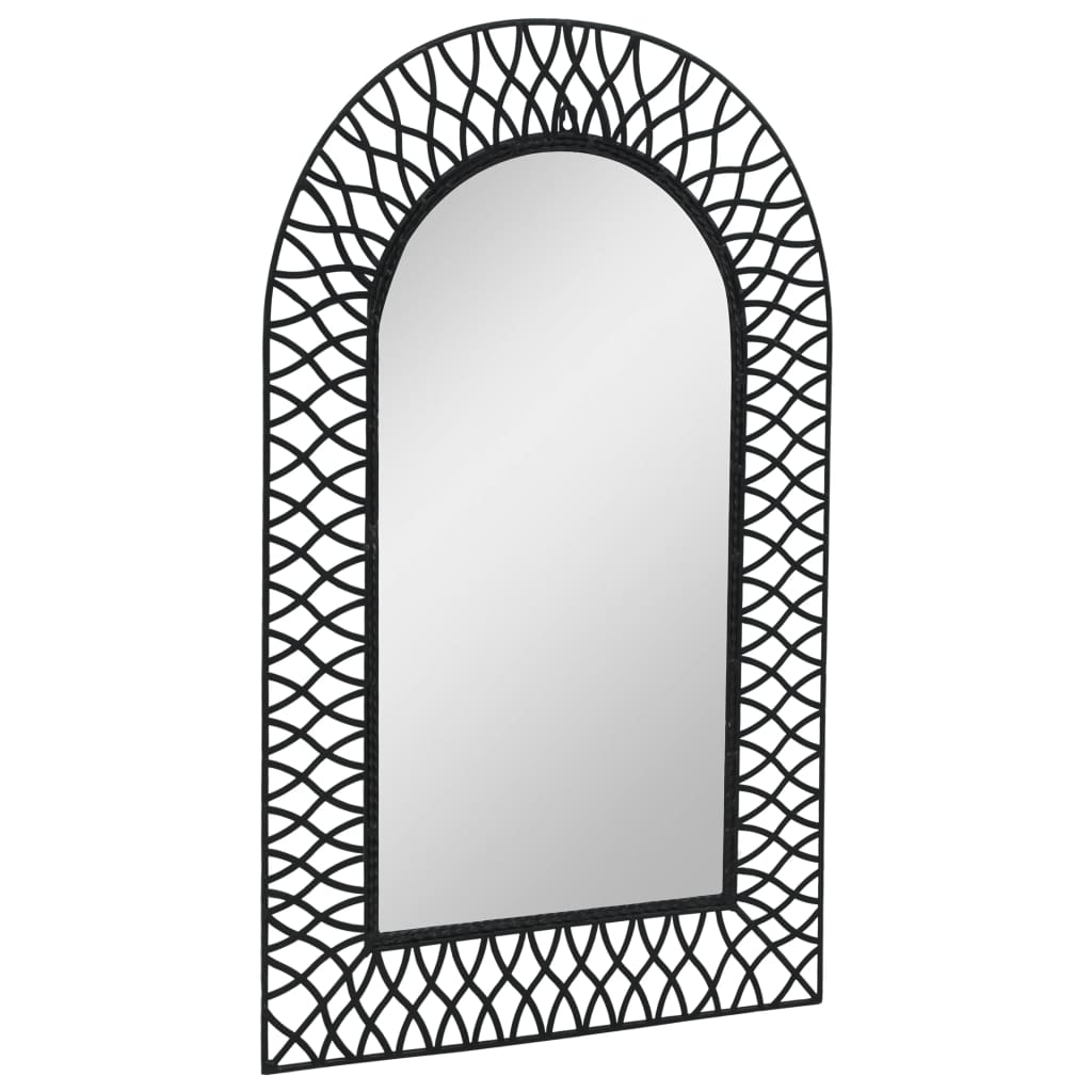 Wall Mirror Arched Black 245919