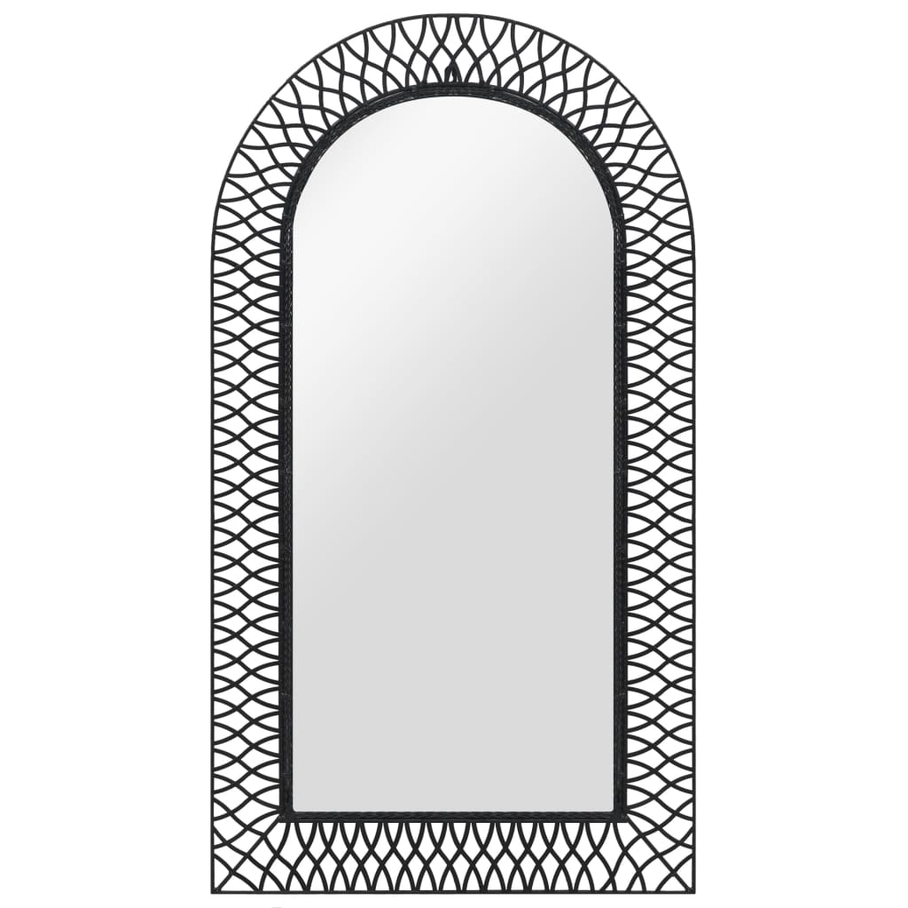 Wall Mirror Arched Black 245920