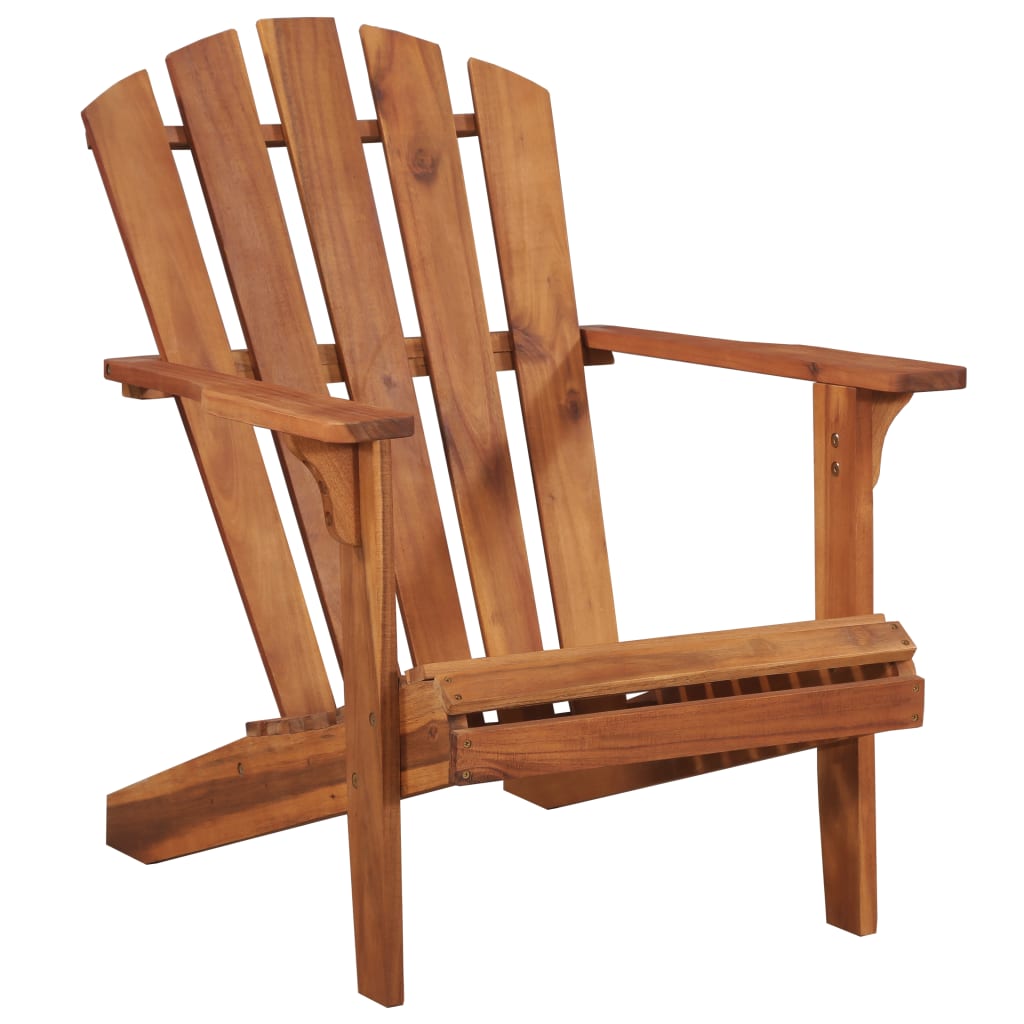Patio Adirondack Chair Solid Acacia Wood Brown 44116