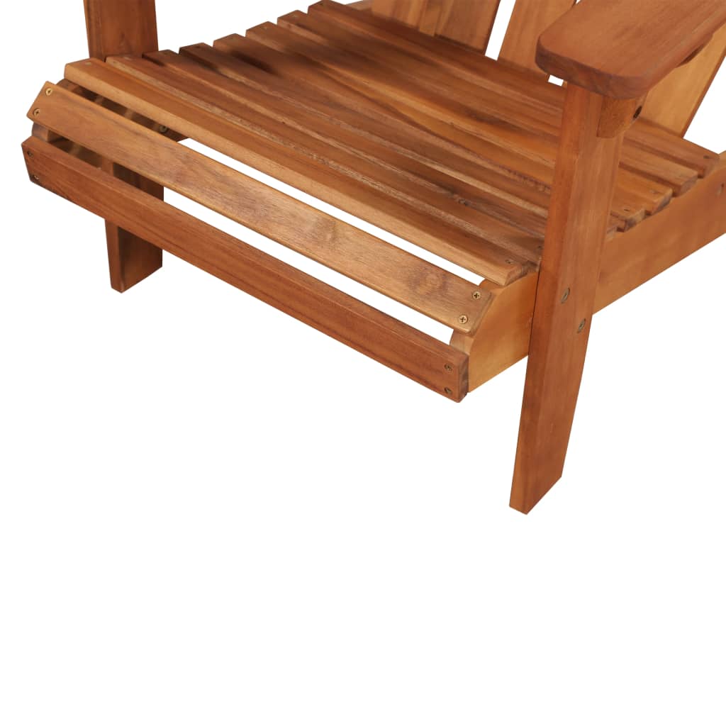Patio Adirondack Chair Solid Acacia Wood Brown 44116