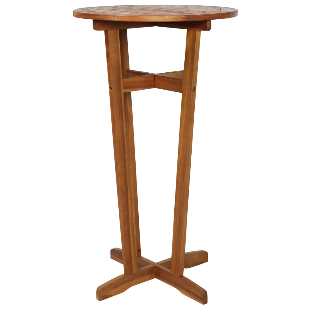 Bar Table Solid Acacia Wood Brown 44007