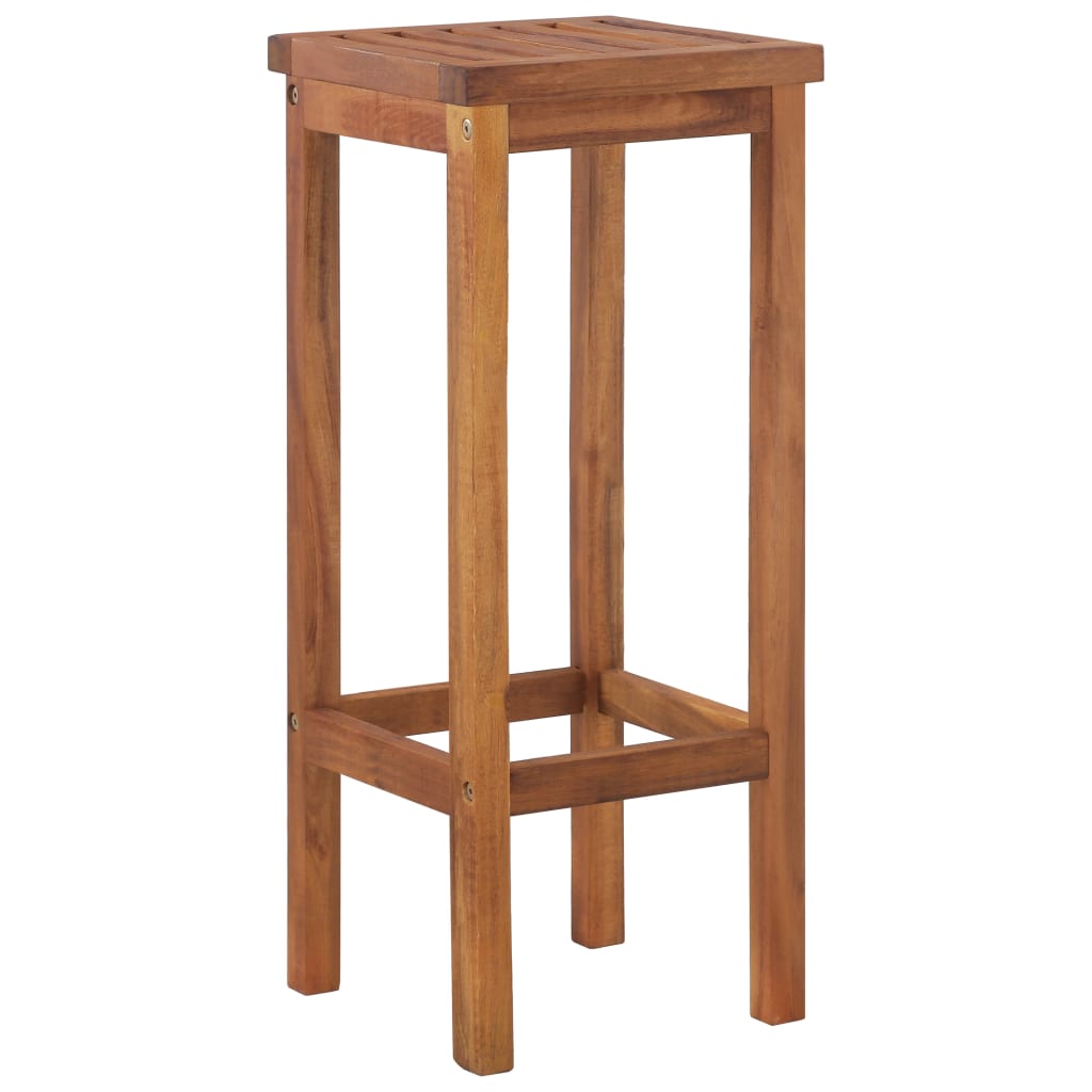 Bar Chairs Solid Acacia Wood Brown 44016
