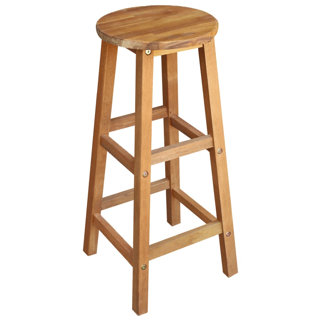 Bar Chairs Solid Acacia Wood Brown 44129