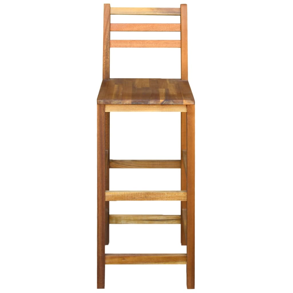 Bar Chairs Solid Acacia Wood Brown 44130