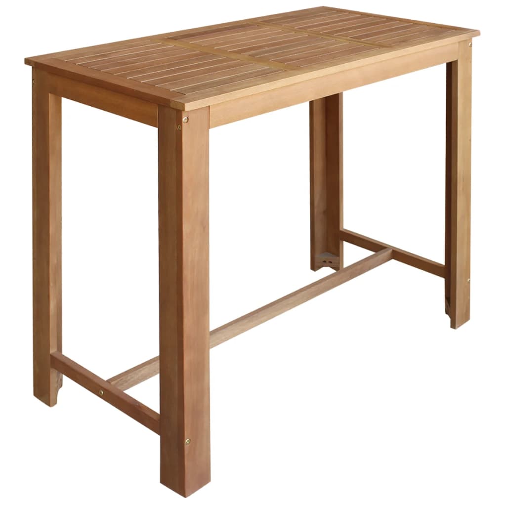 Bar Table And Stool Set S Solid Acacia Wood Brown 246666